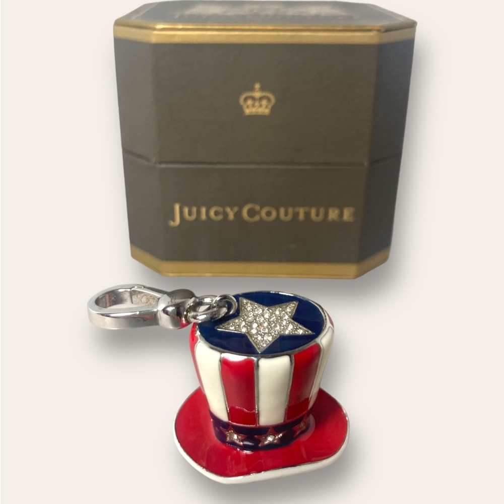 Juicy Couture “ Red, White & Blue Hat “ Charm 4th Of July ~ NWT Original Box HTF